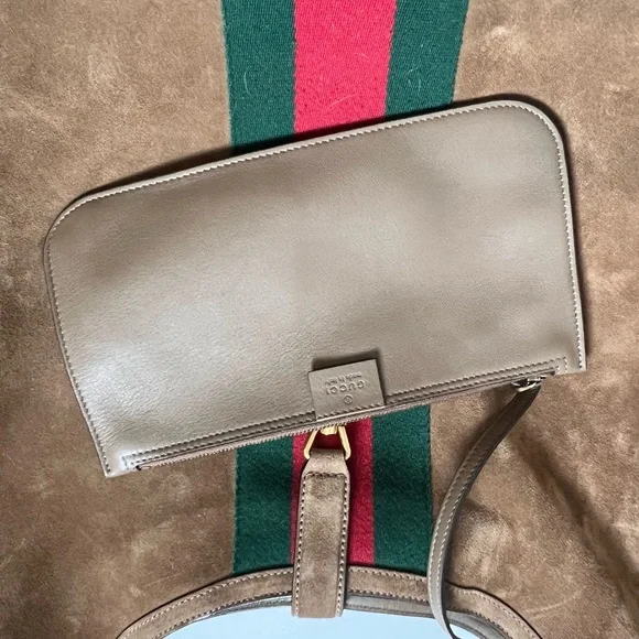 Gucci 
Suede Cudu Web Large Jackie Hobo Marron Glace - Picture 6 of 11